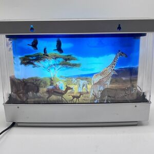 Discovery Kids Animated Safari Lamp Moving Animal Scene Night Light 1628626